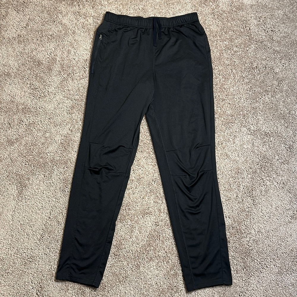 Jockey sport track pants. Black with reflective stripes. Medium. Like new.